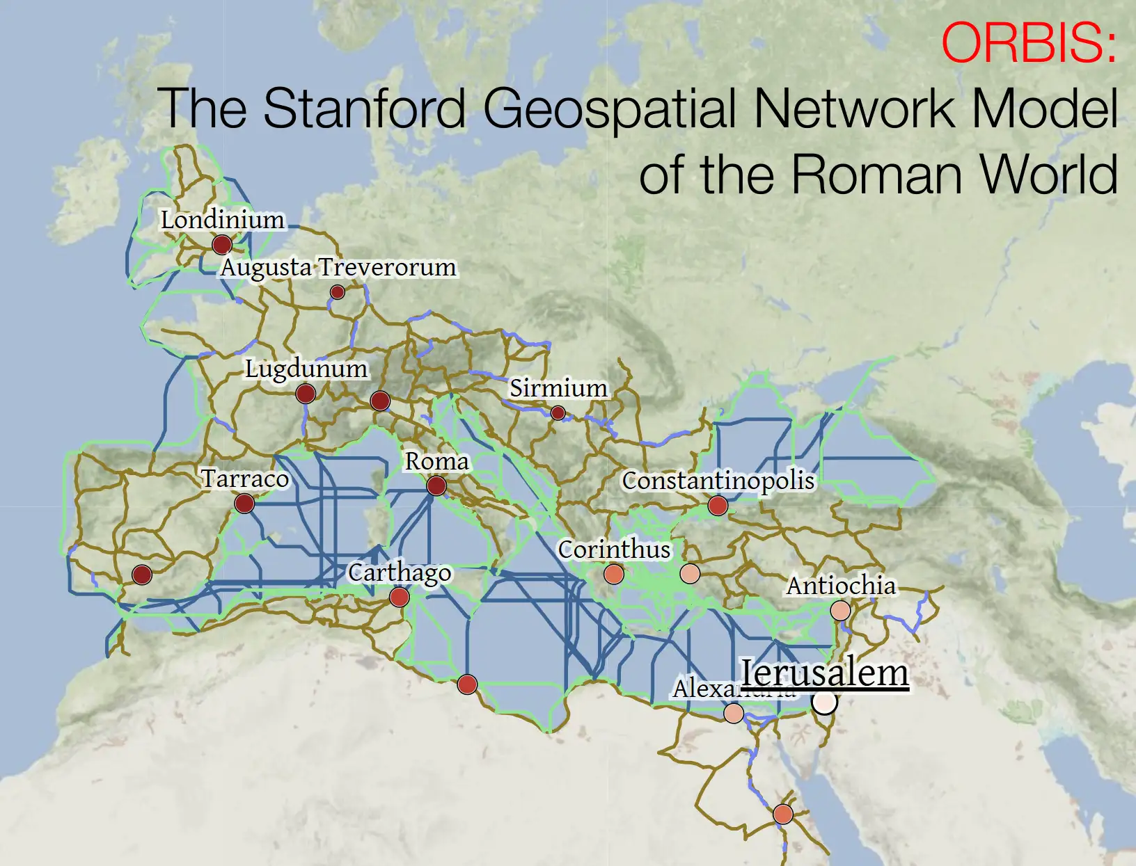ORBIS: The Stanford Geospatial Network Model of the Roman World